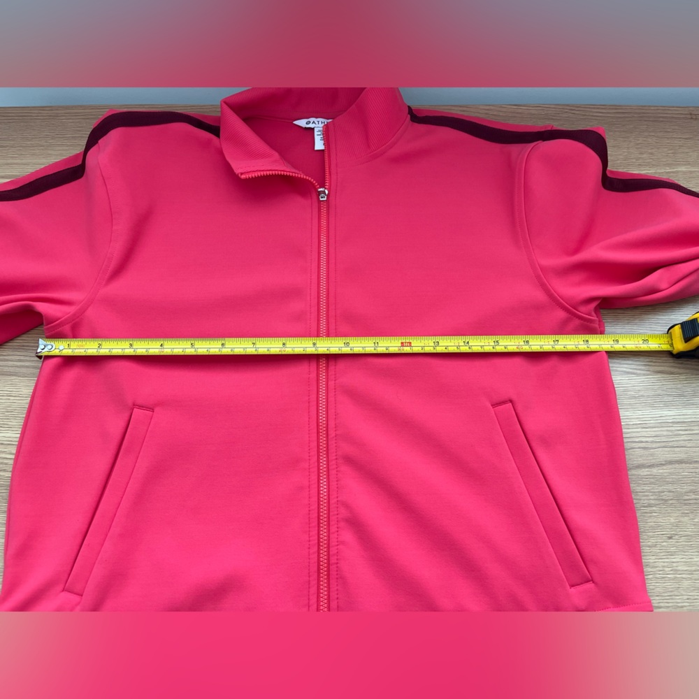 Athleta Finish Line Jacket Punch Pink Medium EUC Activewear Track Jacket - Picture 7 of 8